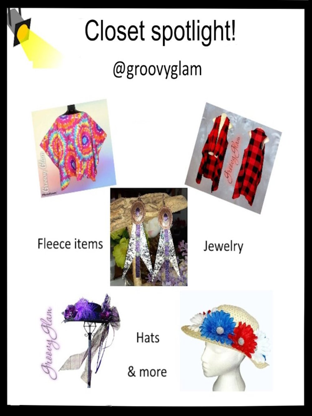 Check Out @groovyglam For Colorful Fleece Items Upcycled Hats Jewelry and More